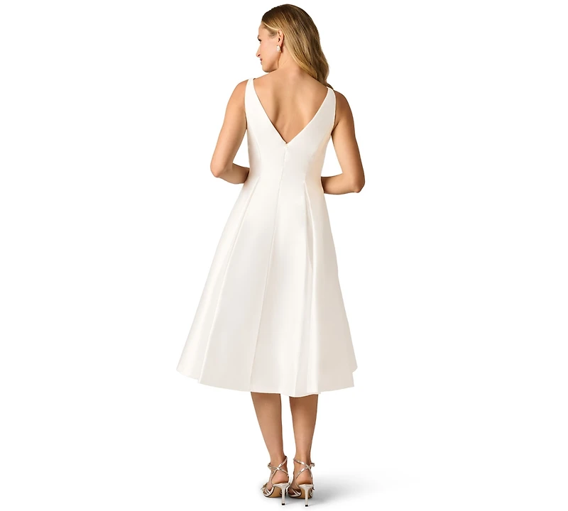 Adrianna Papell Boat-Neck A-Line Dress