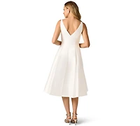 Adrianna Papell Boat-Neck A-Line Dress