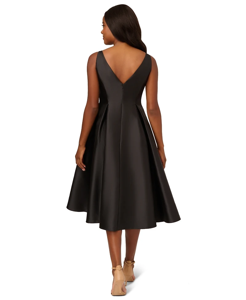 Adrianna Papell Boat-Neck A-Line Dress