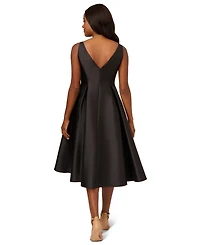 Adrianna Papell Boat-Neck A-Line Dress