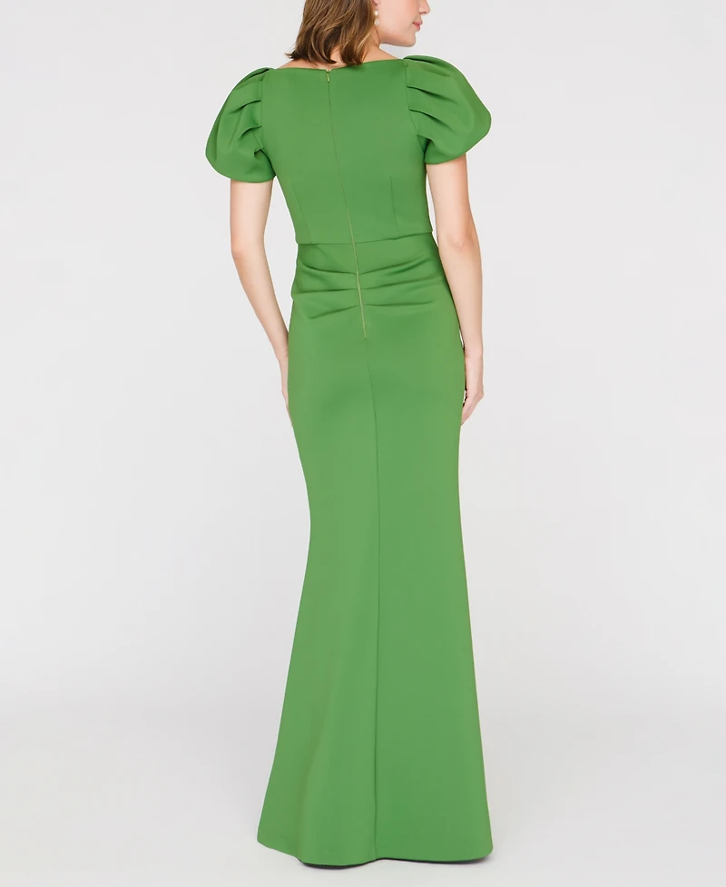 Js Collections Women's Scotlyn Flutter-Sleeve Square Neck Mermaid Gown