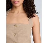 Kenneth Cole Women's Four-Button Halter Neck Vest