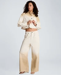 Kenneth Cole Women's Wide-Leg High-Rise Jeans