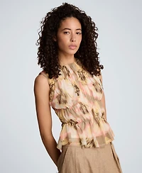 Kenneth Cole Women's Mock Neck Sleeveless Tank Top