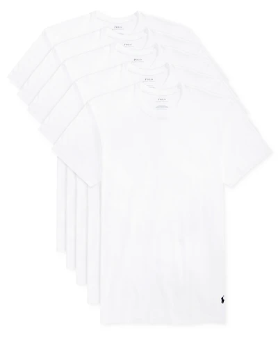 Polo Ralph Lauren Men's 5-Pack Slim Fit Classic Cotton Crewneck Undershirts