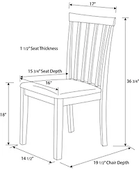 Kings Brand Furniture Set of 4 Dining Chairs