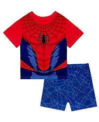 Spider-Man Toddler Boys' 2T-4T Short-Sleeve T-Shirt & Shorts, 2-Piece Set