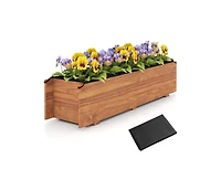 Slickblue Elevated Wooden Raised Garden Bed with Liner & Drainage