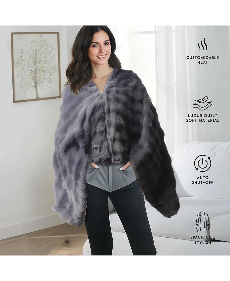 Pursonic Heated Poncho Shawl & Xl Full Body Heating Pad