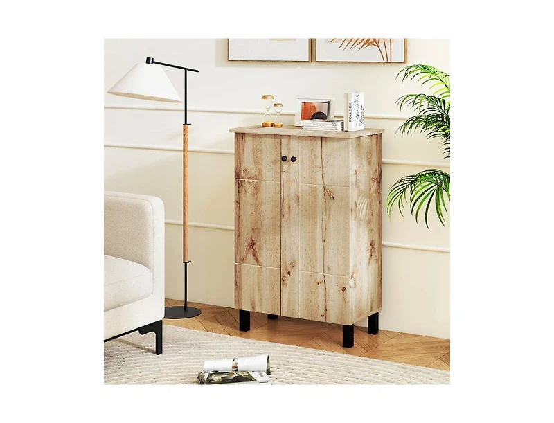 Slickblue 4-Tier Shoe Storage Cabinet with Removable Shelves & Doors