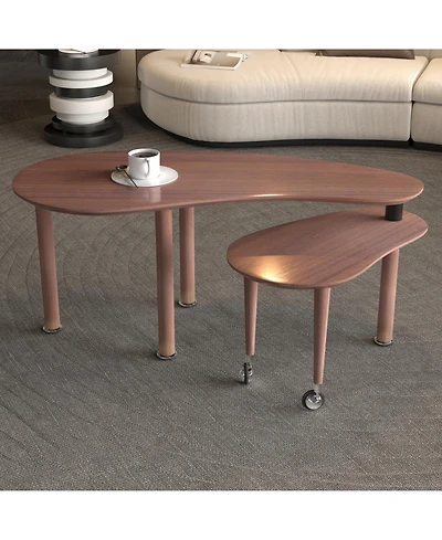 Streamdale Furniture Contemporary rotatable cocktail table with solid rubber wood legs