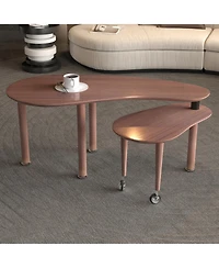 Streamdale Furniture Contemporary rotatable cocktail table with solid rubber wood legs