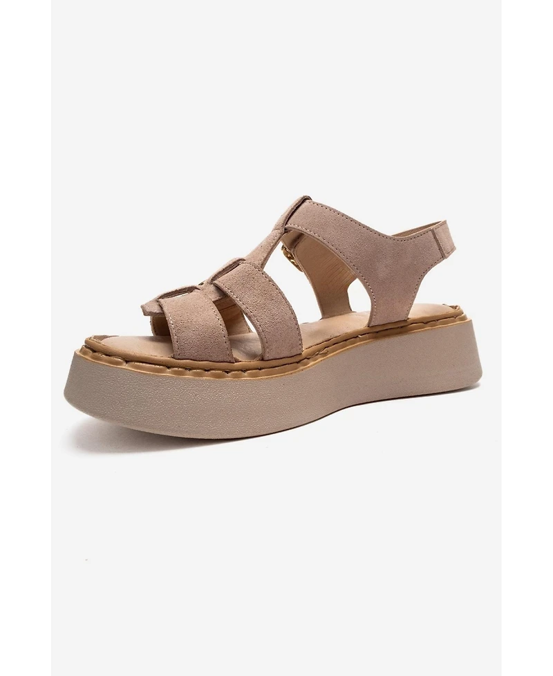 Forever & Always Shoes Women's Loin Leather Platform Sandal