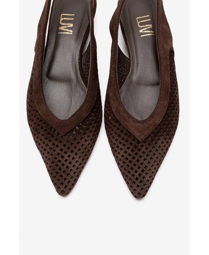 Forever and Always Women's Shoes Lieve Leather Slingback Pump