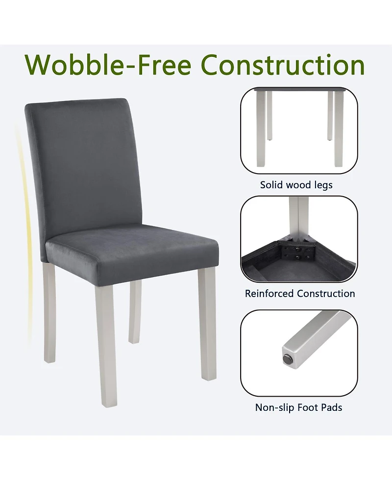 Streamdale Furniture Dining Chairs Set of 4, Kitchen Chair with Padded Seat