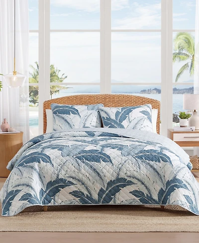 Tommy Bahama Home Vintage Palms Cotton Reversible 3-Pc. Quilt Set, King