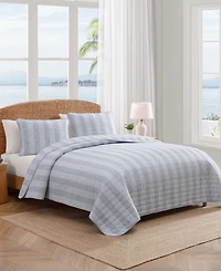 Tommy Bahama Home Bahama Weekend Stripe Cotton Reversible 3-Pc. Quilt Set