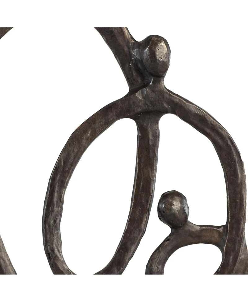 Danya B. Family of 3 Heart Ring of Love Bronze Sculpture