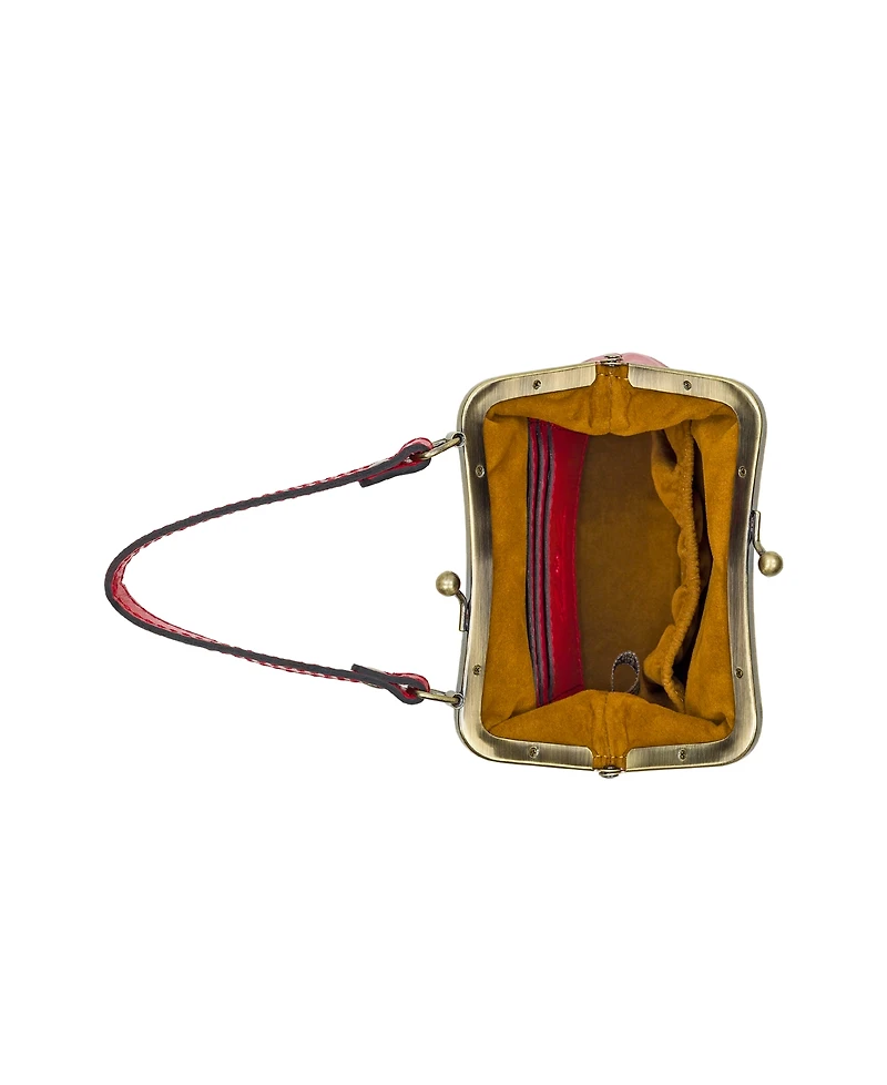Patricia Nash Laureana Mini Leather Crossbody Frame Bag