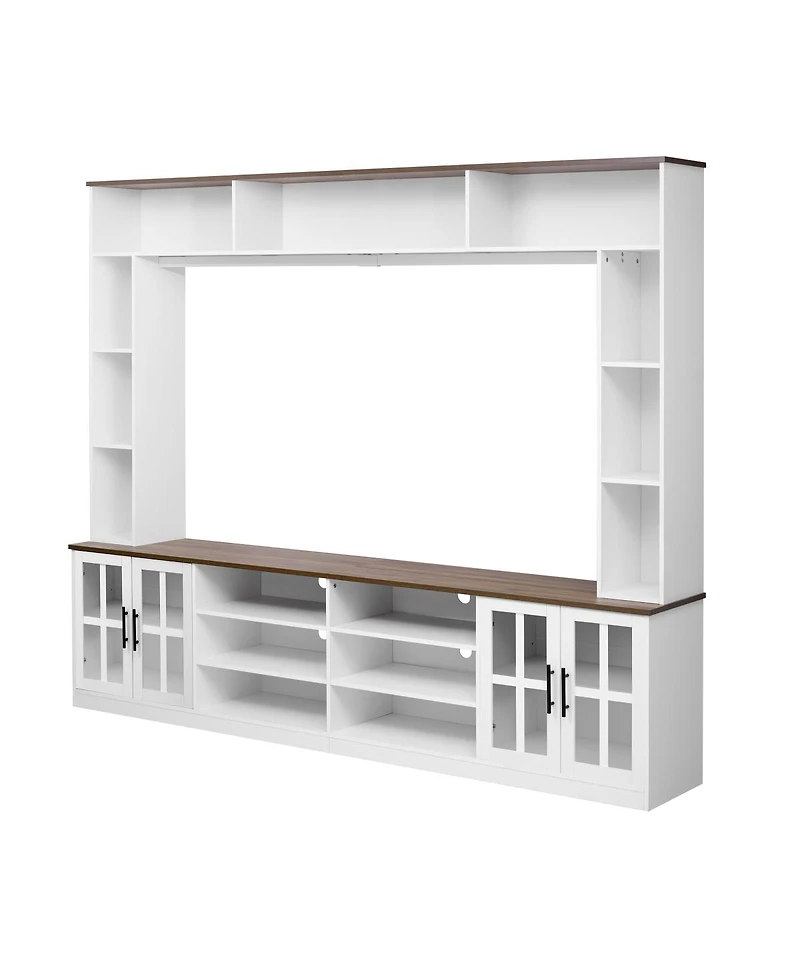 Streamdale Furniture 95.5" Entertainment Center with Bookshelves for TVs up to 80