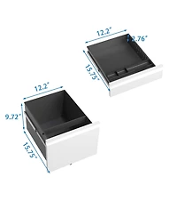 Rainsken 3 Drawer Mobile File Cabinet with Lock, Metal Filing Cabinets for Home Office Organizer, Fit A4/Letter/Legal