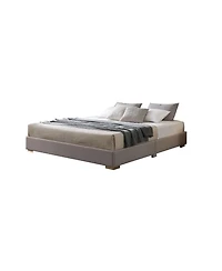 Kings Brand Furniture Lucas Upholstered Platform Contemporary Frame Bed