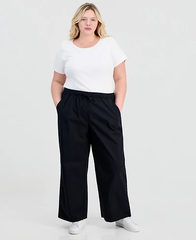 Style & Co Plus Pull-On Wide-Leg Pants, Macy's Exclusive