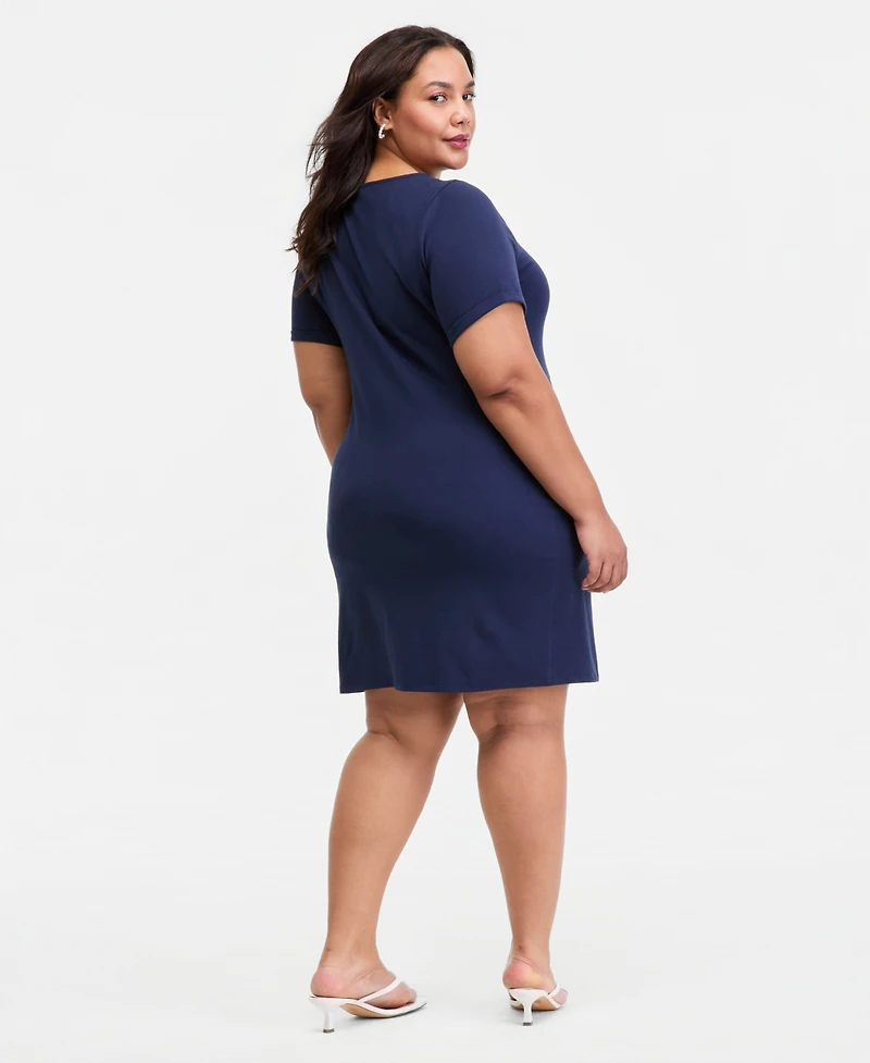 On 34th Trendy Plus Tie-Side Mini Dress, Macy's Exclusive