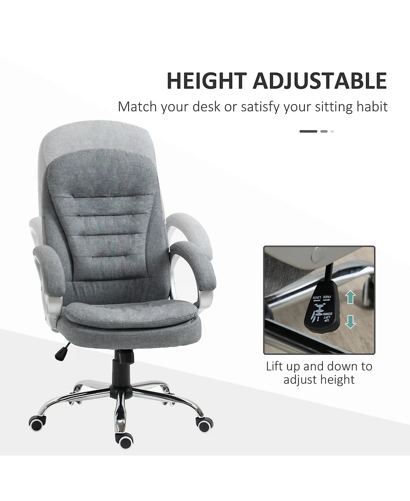 Boyel Living High Back Home Office Executive Chair with Adjustable Height and Thick Padding