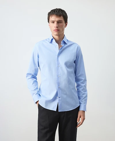 Mango Men's Cotton Striped Slim-Fit Shirt