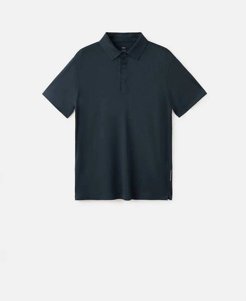 Mango Men's Comfort Stretch Button Polo Shirt