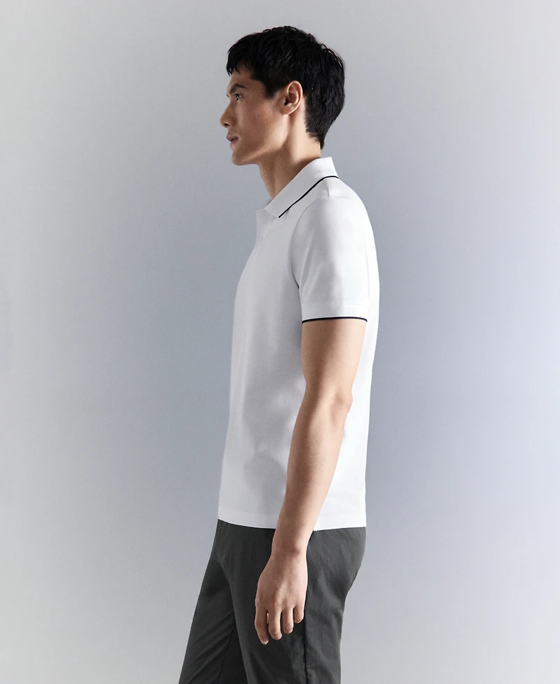 Mango Men's Comfort Stretch Pique Polo Shirt