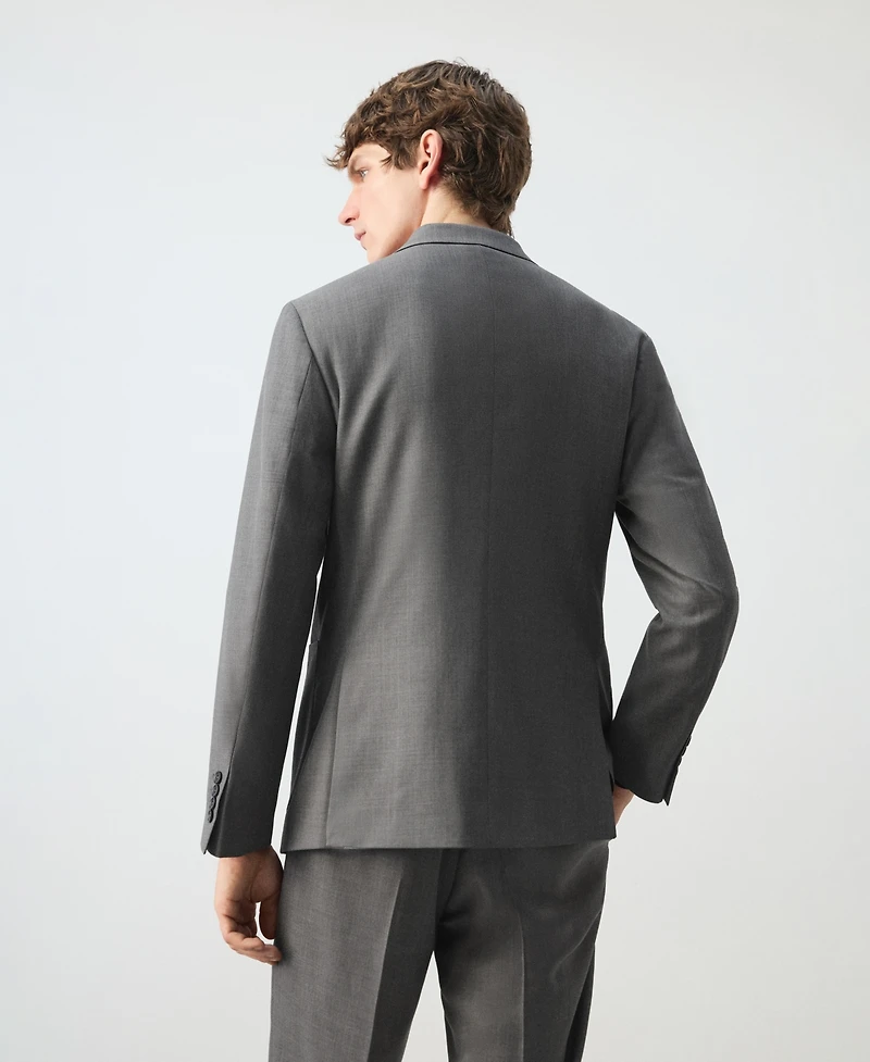 Mango Men's Ricardo Regular Fit Double-Breasted Suit Jacket