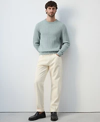 Mango Men's Cotton Cable-Knit Sweater