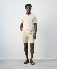 Mango Men's Contrast Trim Cotton Polo Shirt