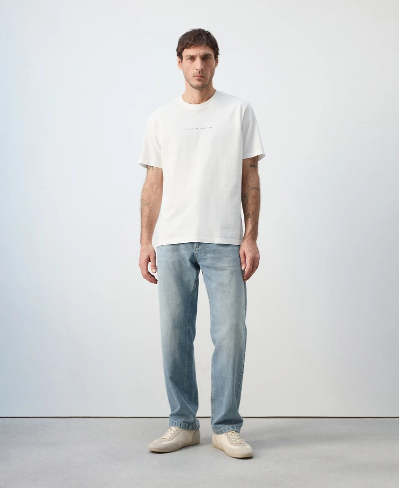 Mango Men's Cotton Graphic T-Shirt