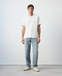 Mango Men's Cotton Graphic T-Shirt