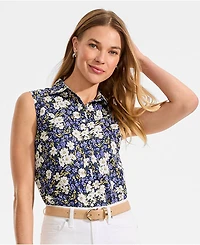 Lands' End Women's No Iron Sleeveless Shirt