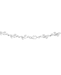Macy's Cultured Freshwater Pearl (7mm) & Lab Grown White Sapphire (7/8 ct. t.w.) Pendant Necklace in Sterling Silver
