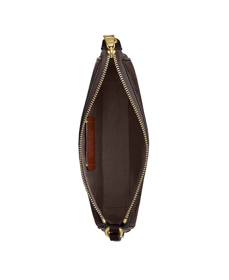 Coach Plaza Mini Signature Canvas Shoulder Bag 18