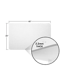 WorkOnIt 30" x 48" Office Chair Desk Floor Mat for Low Pile Carpet