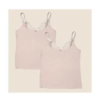 Meadow Women's Luna Lace Cotton Cami 2PK