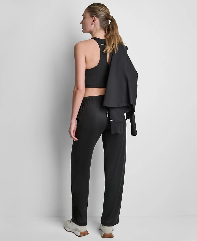Dkny Sport Women's Balance Compression Mid-Rise Straight Leg Pants