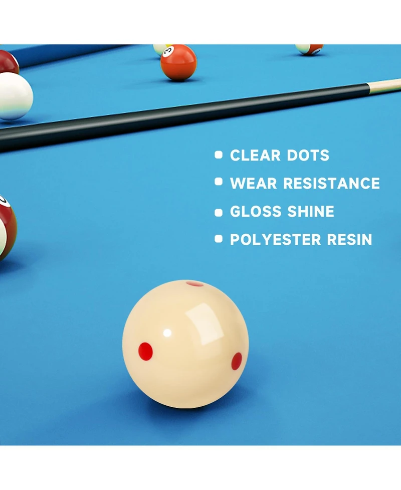 Gse Games & Sports Expert 2 1/4-Inch 6 Red Dot Training Cue Ball, Aaa-Grade Pro Cup Standard Pool Billiard Ball