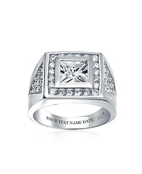 Bling Jewelry Princess Cut Cubic Zirconia Big Statement Ring .925 Silver