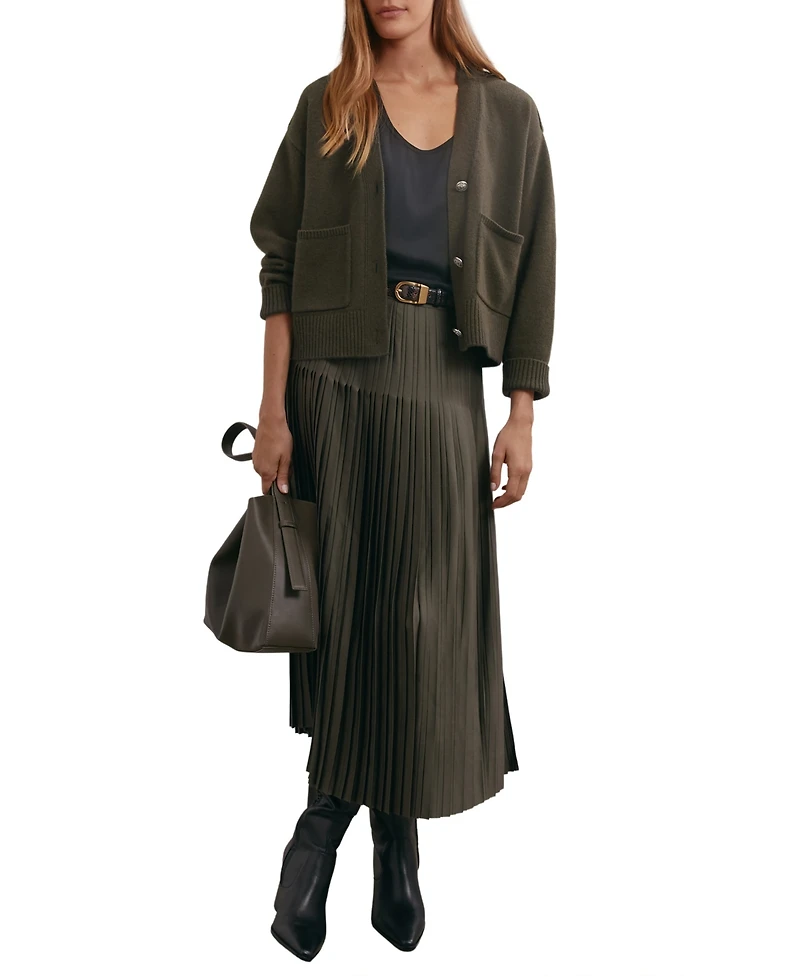 Reiss Women's Wool-Cashmere Button-Through Cardigan Sweater