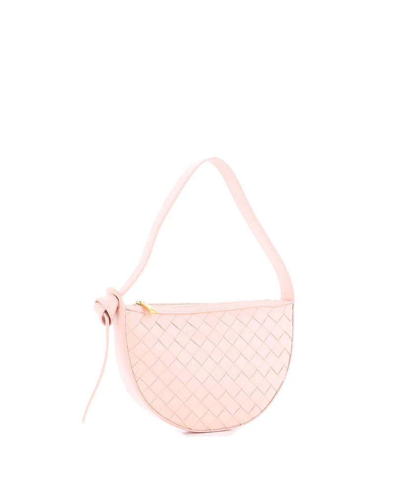 Pre-Owned Bottega Veneta Mini Sunrise Shoulder Bag Intrecciato Leather