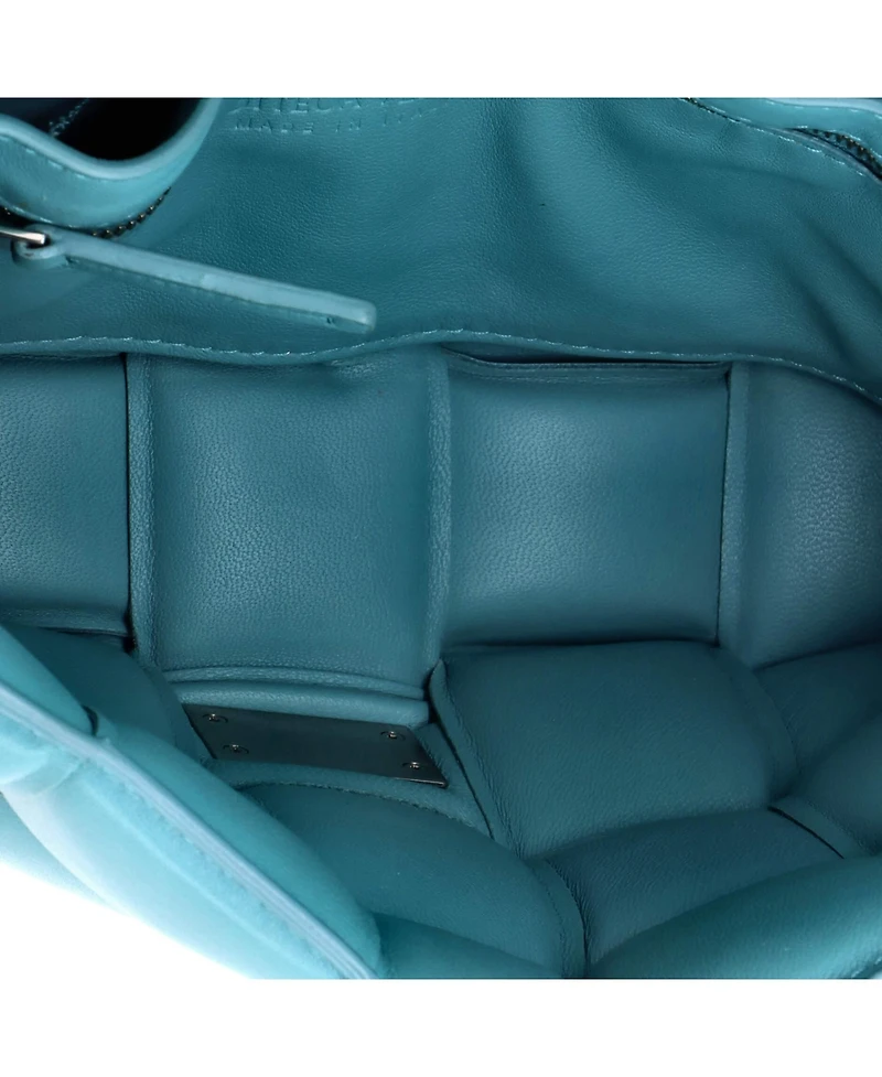 Pre-Owned Bottega Veneta Small Cassette Crossbody Bag Padded Maxi Intrecciato Leather