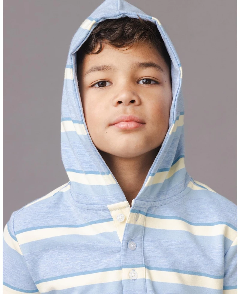 Hope and Henry Boys' Organic French Terry Henley Hoodie