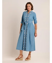 Brakeburn Women's Viviana Embroidered Maxi Dress